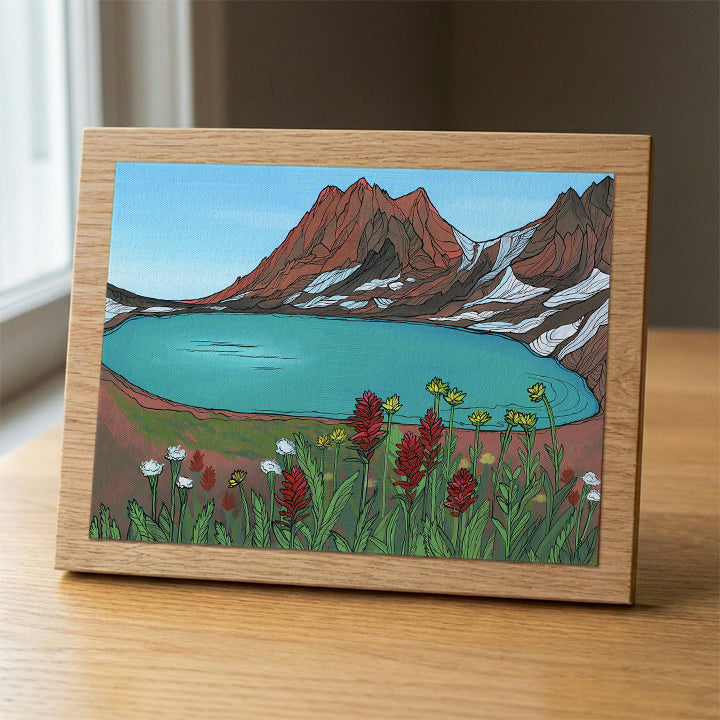 Wild Paintbrush wood panel print
