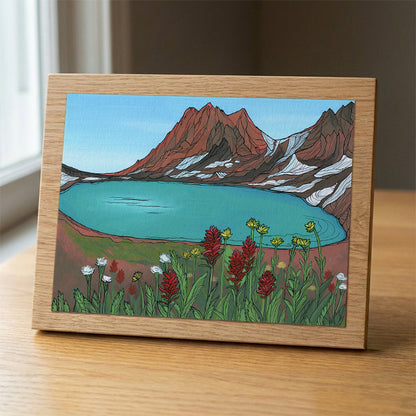 Wild Paintbrush wood panel print