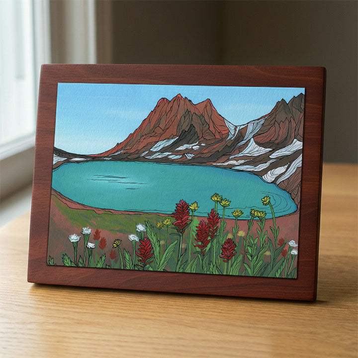 Wild Paintbrush wood panel print
