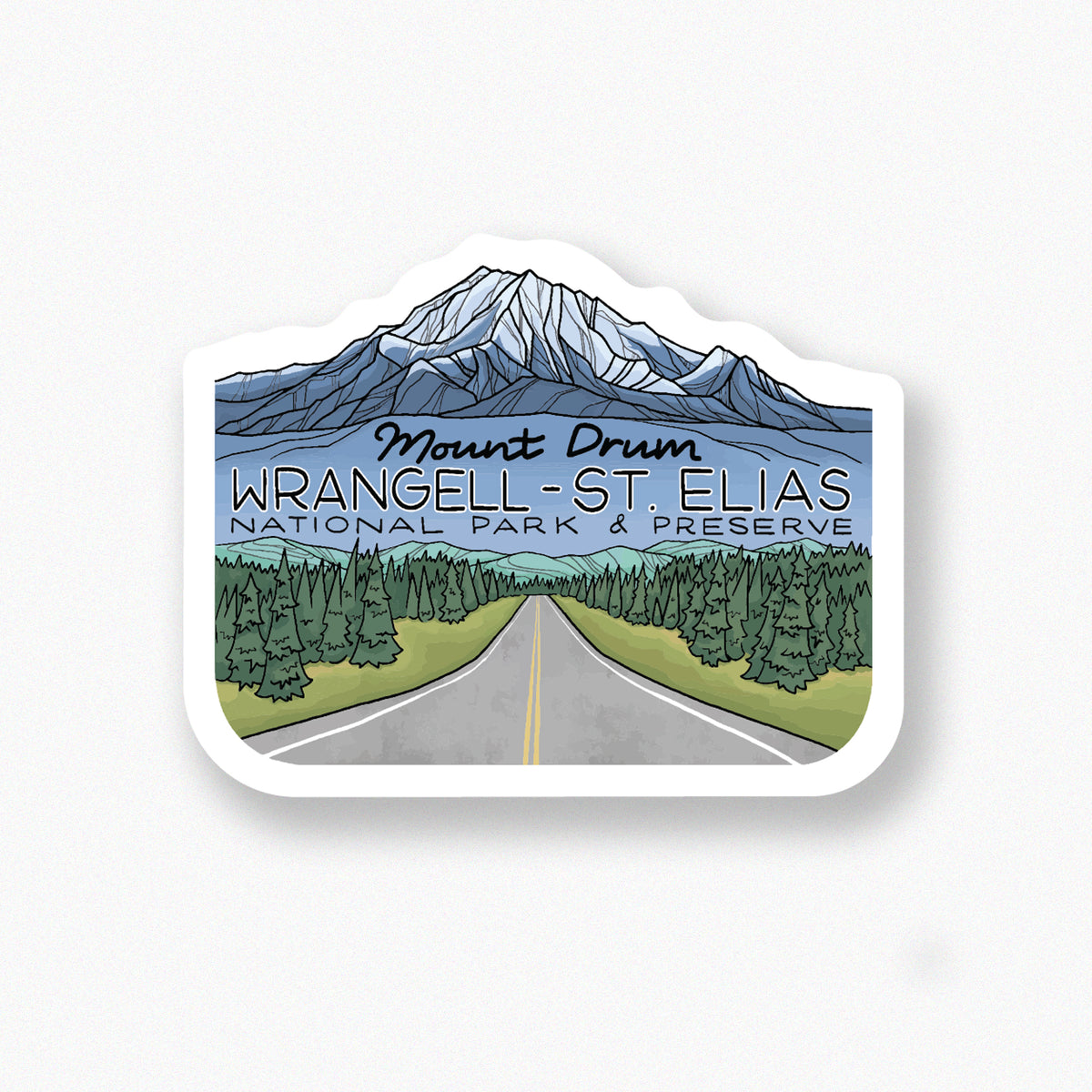Wrangell Mount Drum sticker