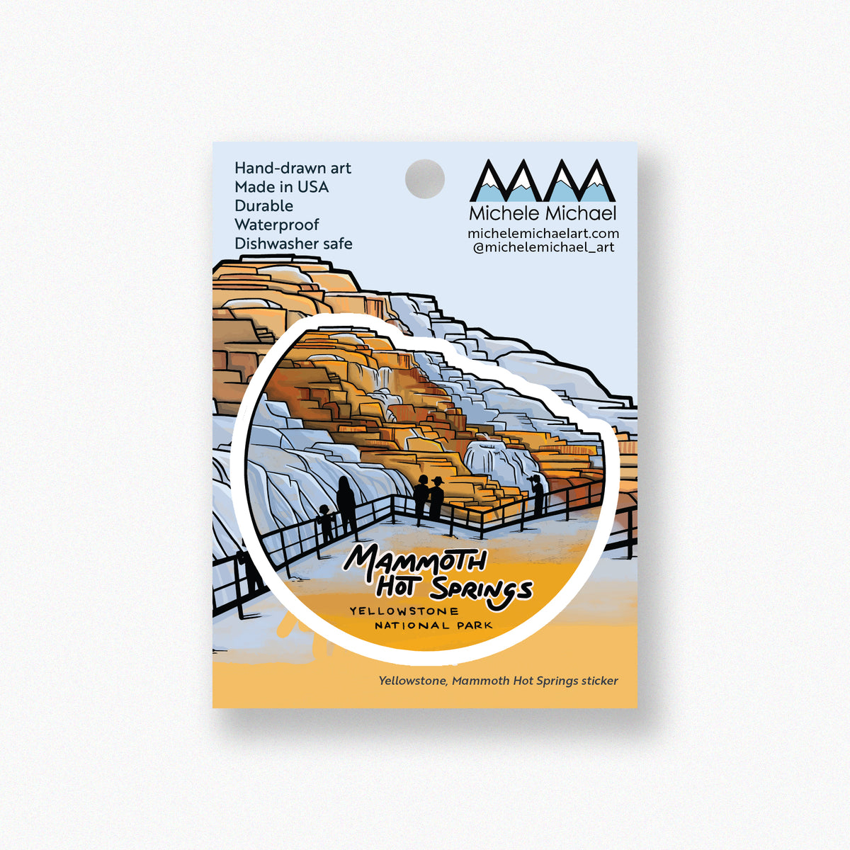 Yellowstone Mammoth Hot Springs sticker