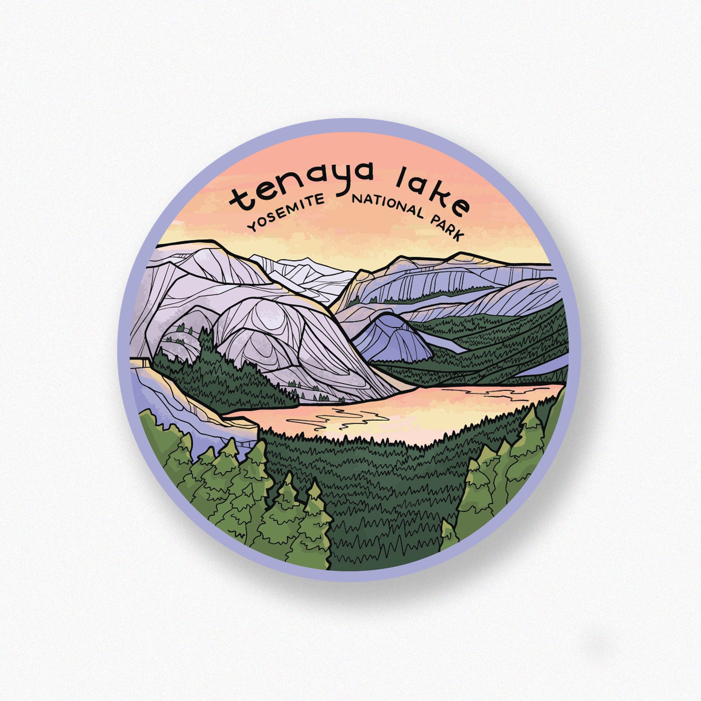 Yosemite Tenaya Lake sticker