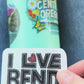 I LOVE BEND sticker