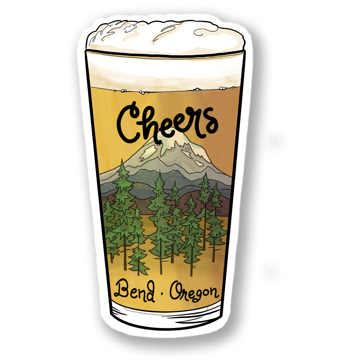 Cheers Beer sticker – Michele Michael Art