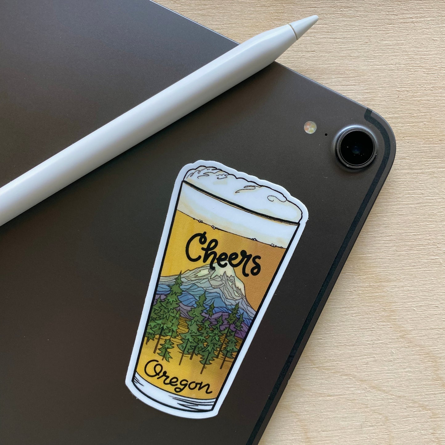 Cheers Beer sticker – Michele Michael Art