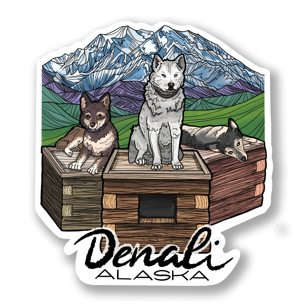 Denali Sled Dogs sticker