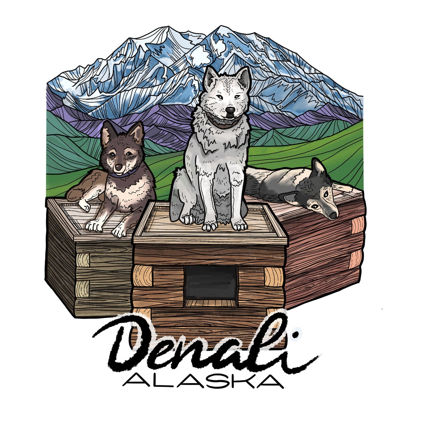 Denali Sled Dogs sticker