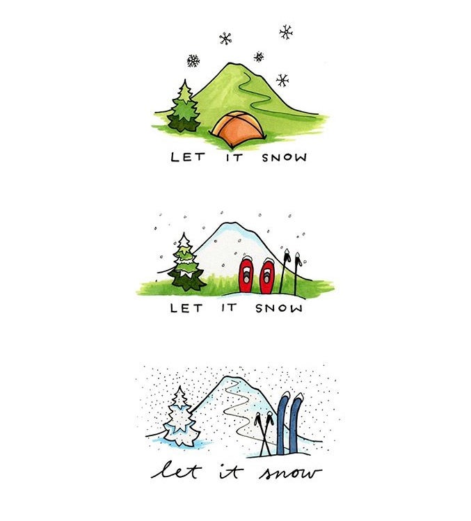 Let It Snow holiday card