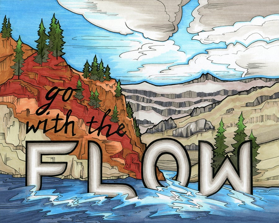 FLOW greeting card