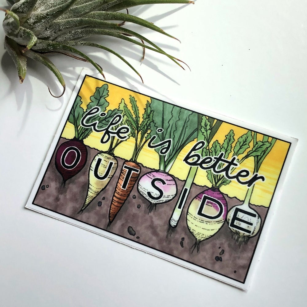 Life is Better Outside Veggies sticker