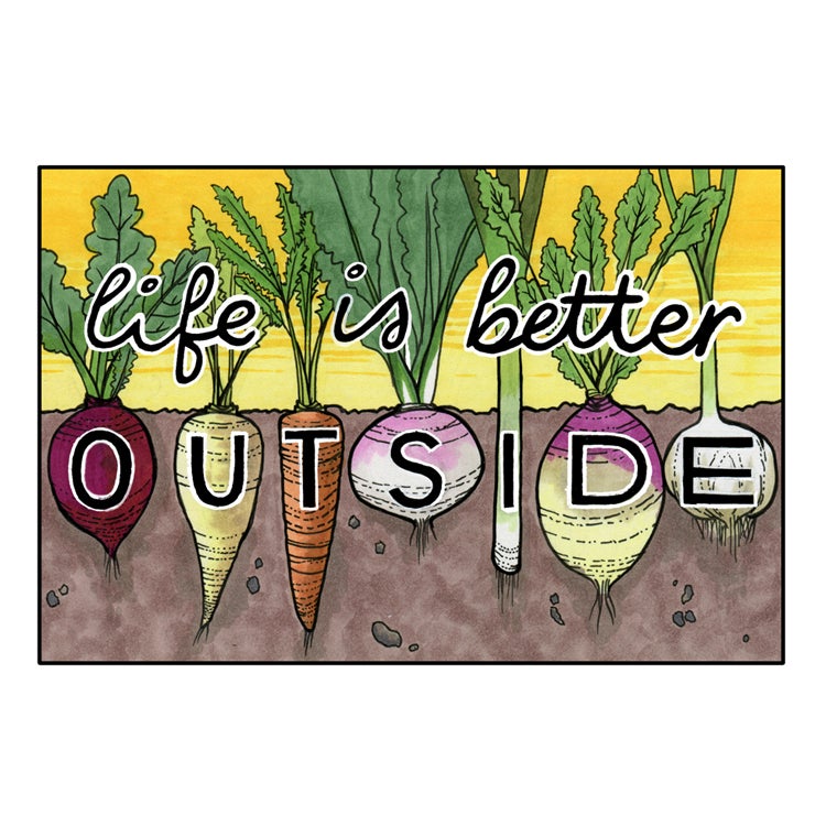 Life is Better Outside Veggies sticker