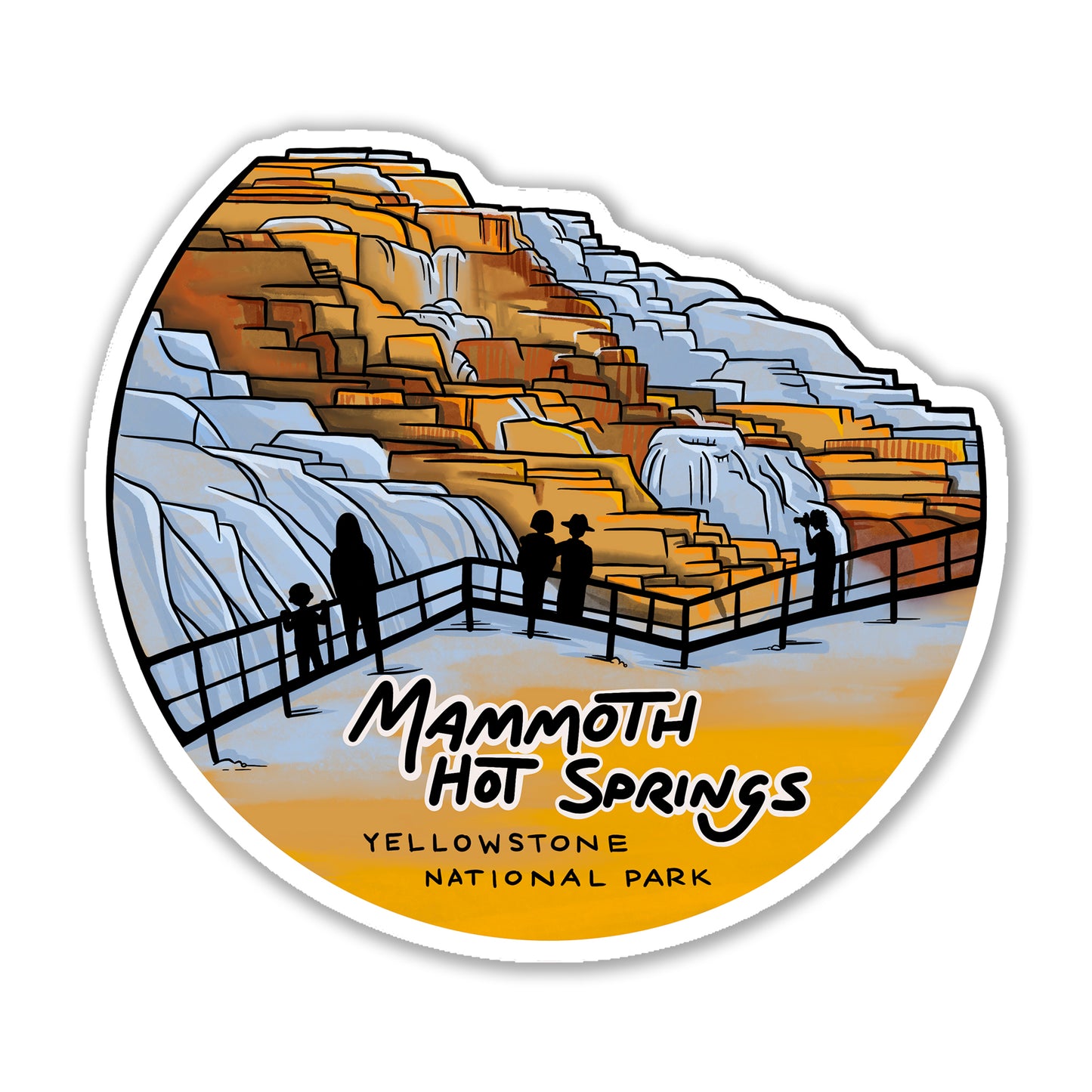 Mammoth Hot Springs, Yellowstone sticker