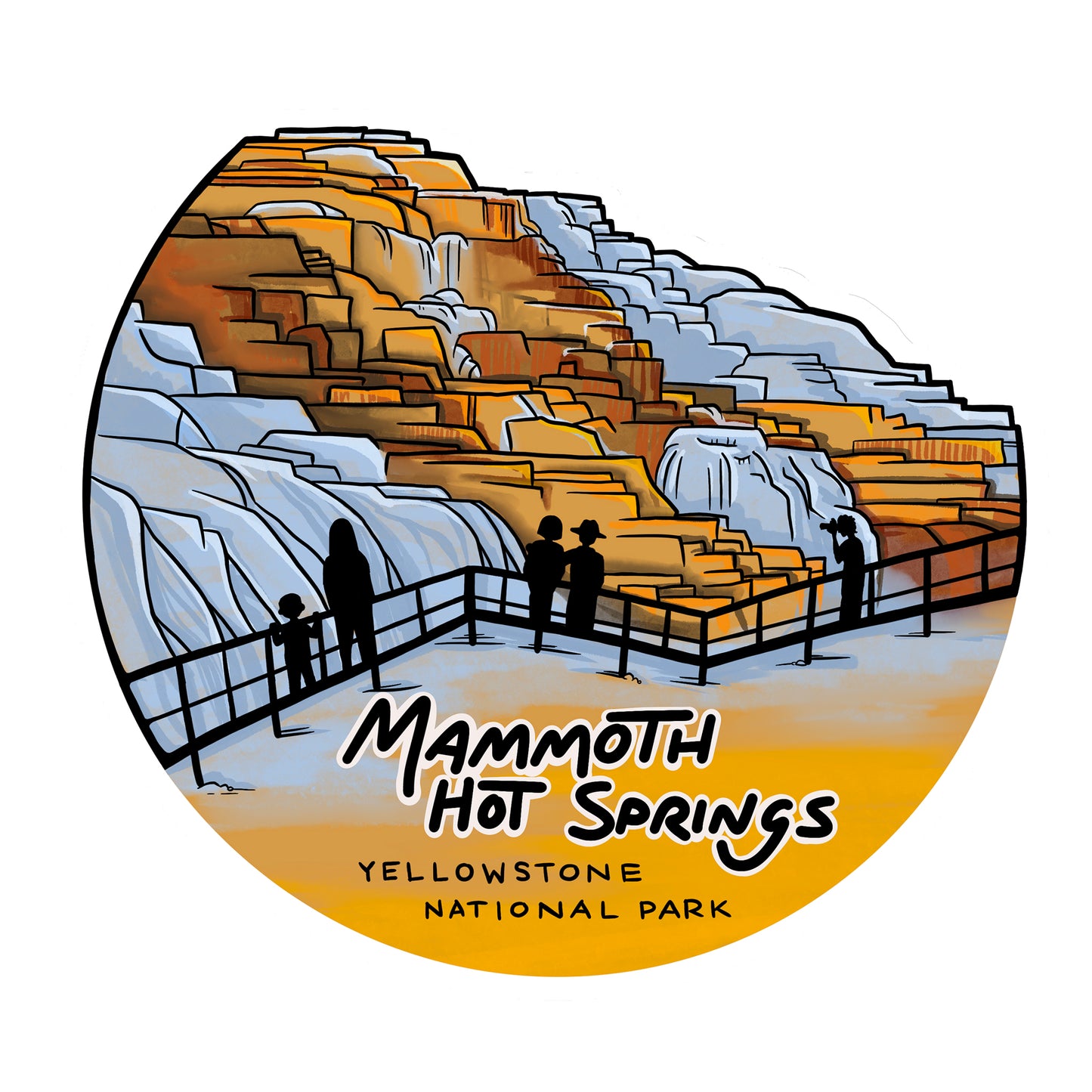 Mammoth Hot Springs, Yellowstone sticker