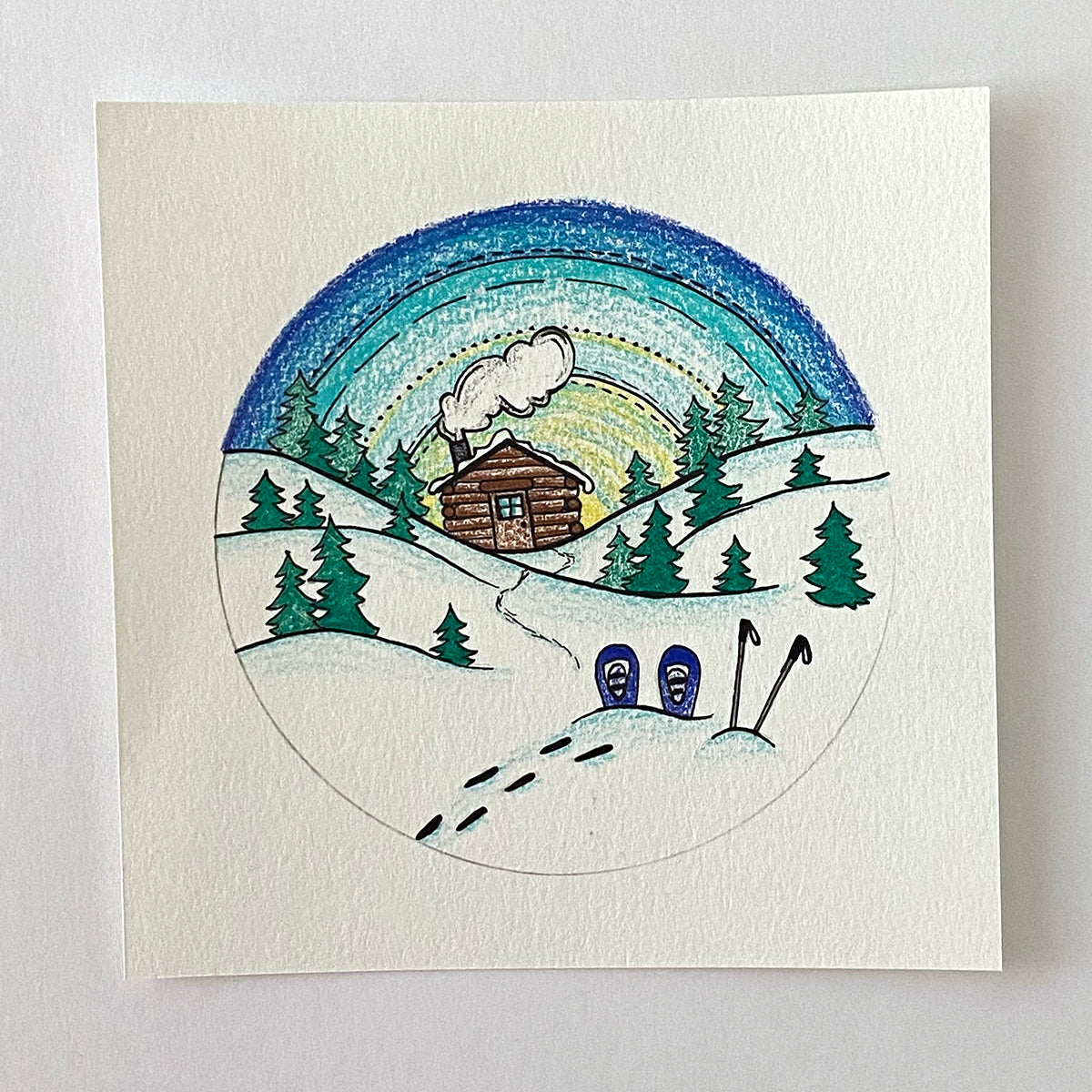 Winter Mountain original artwork
