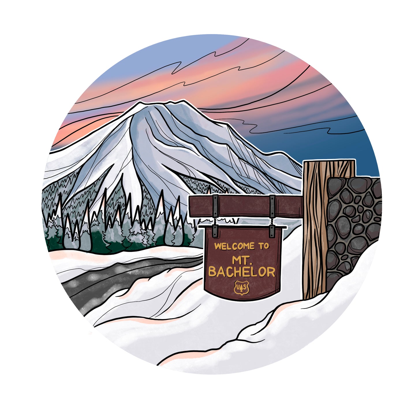 Mount Bachelor Winter sticker