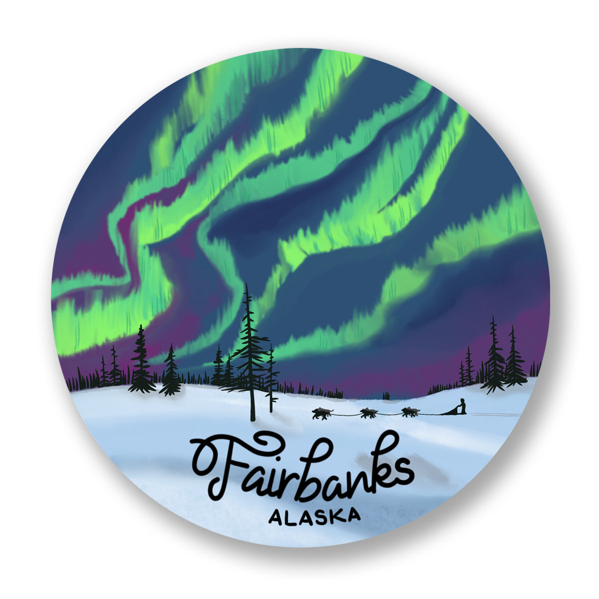 Northern Lights Fairbanks sticker