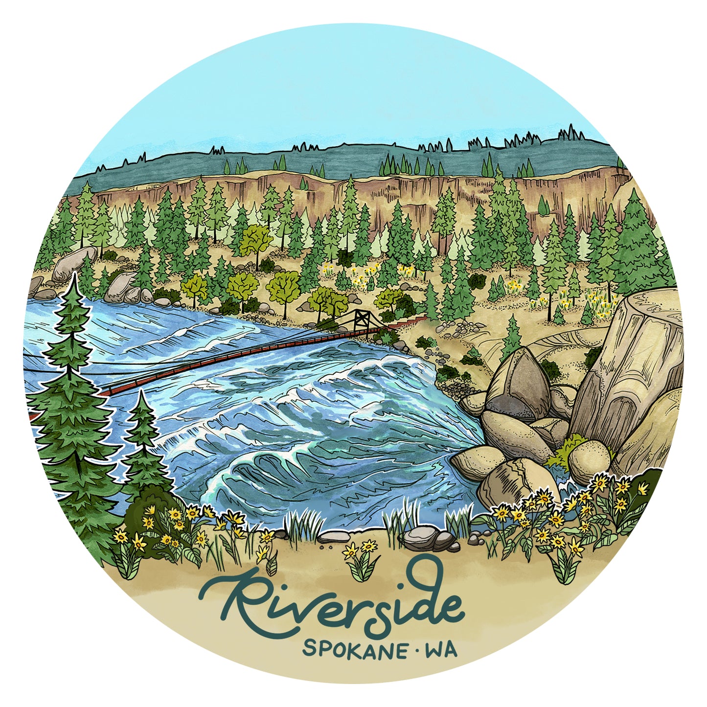 Riverside Spokane sticker