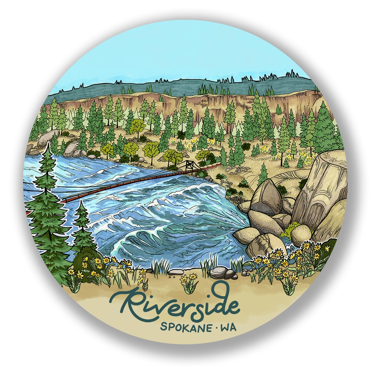 Riverside Spokane sticker