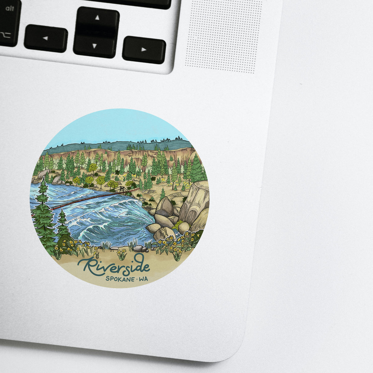 Riverside Rv Sticker Riverside Spokane sticker – Michele Michael Art