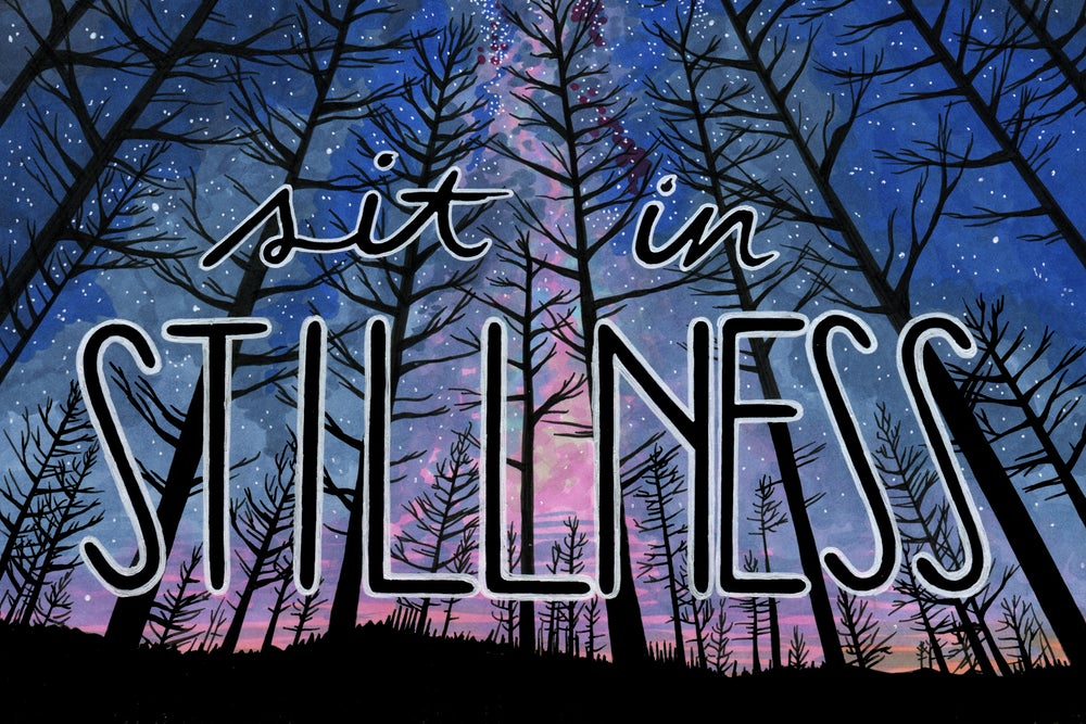 Stillness sticker