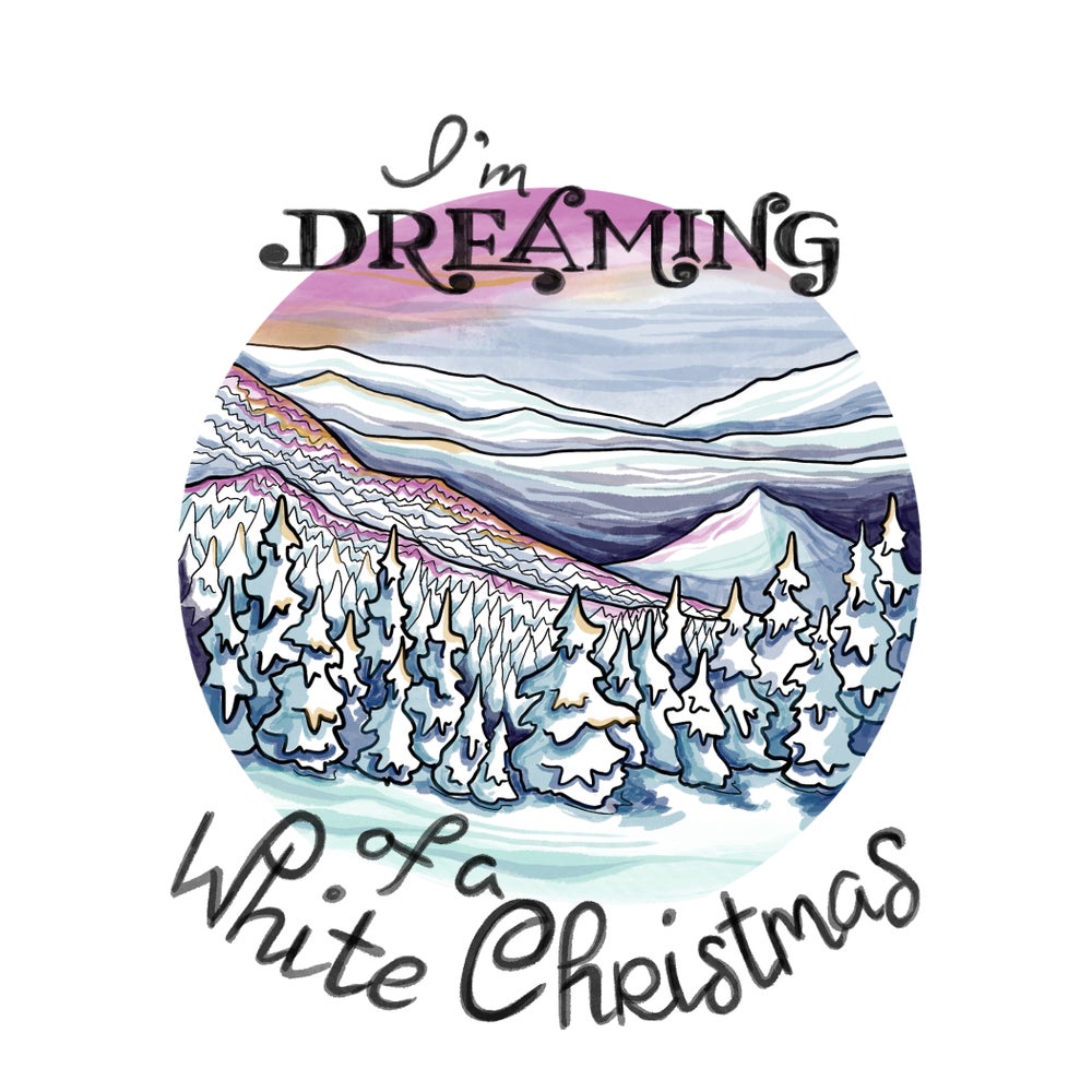 White Christmas holiday card