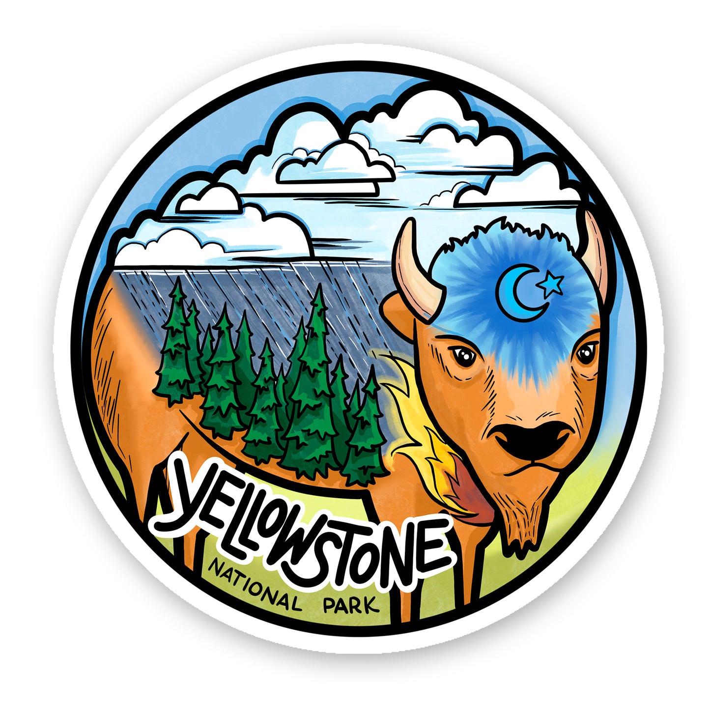 Yellowstone Bison sticker