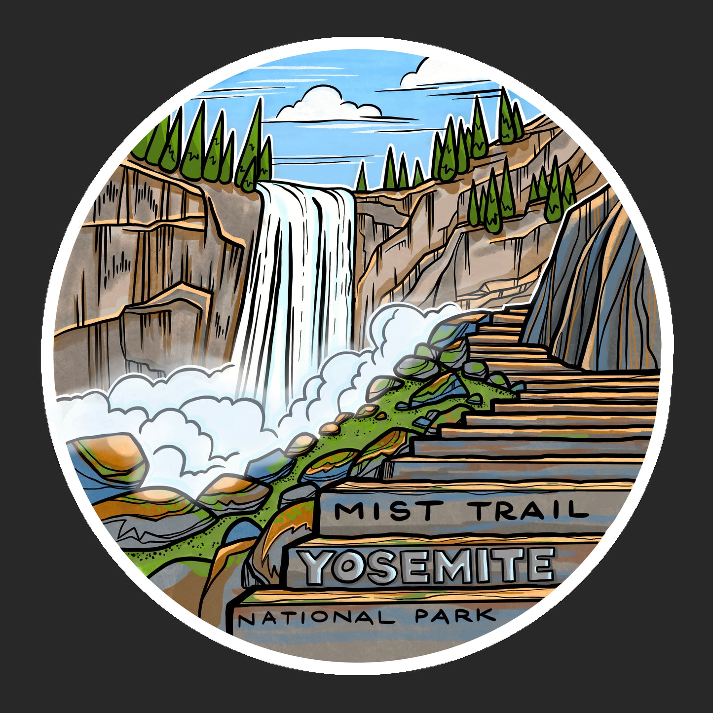 Yosemite Mist Trail sticker