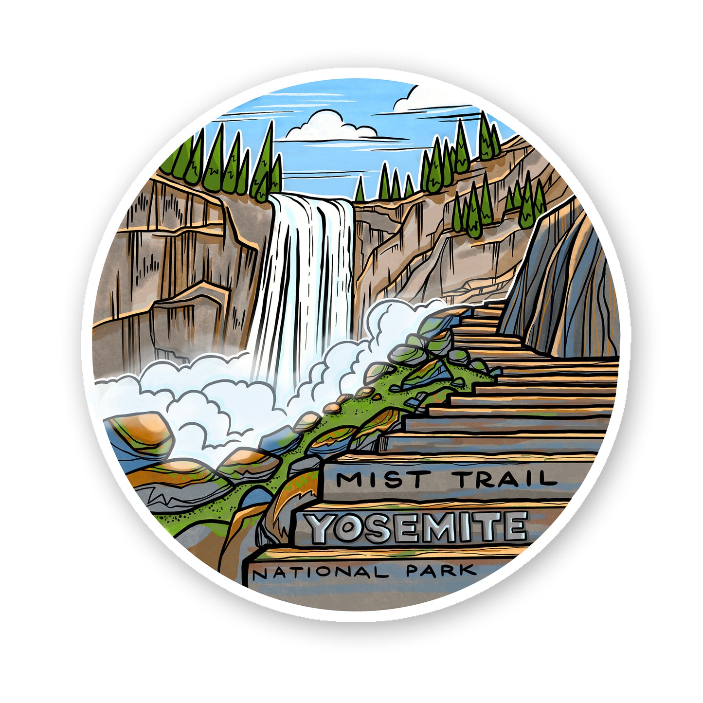 Yosemite Mist Trail sticker