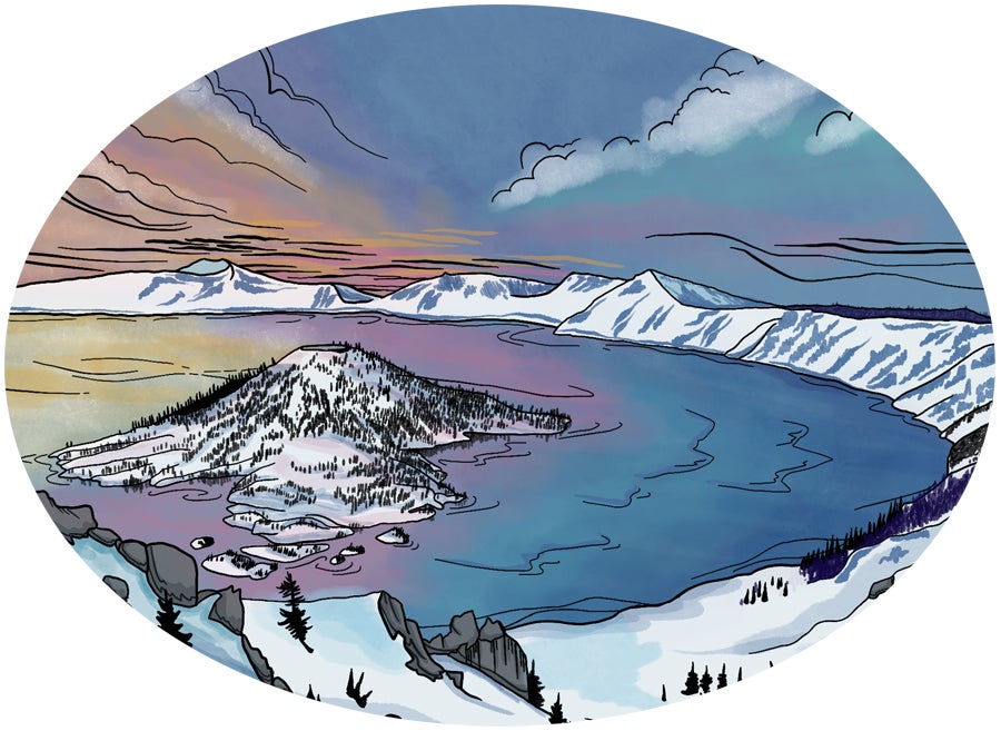 Crater Lake Winter sticker