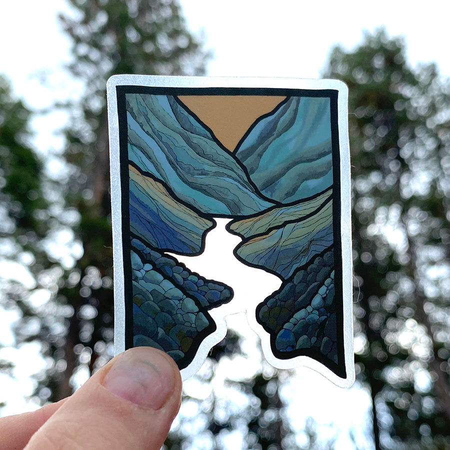 Lost River sticker – Michele Michael Art