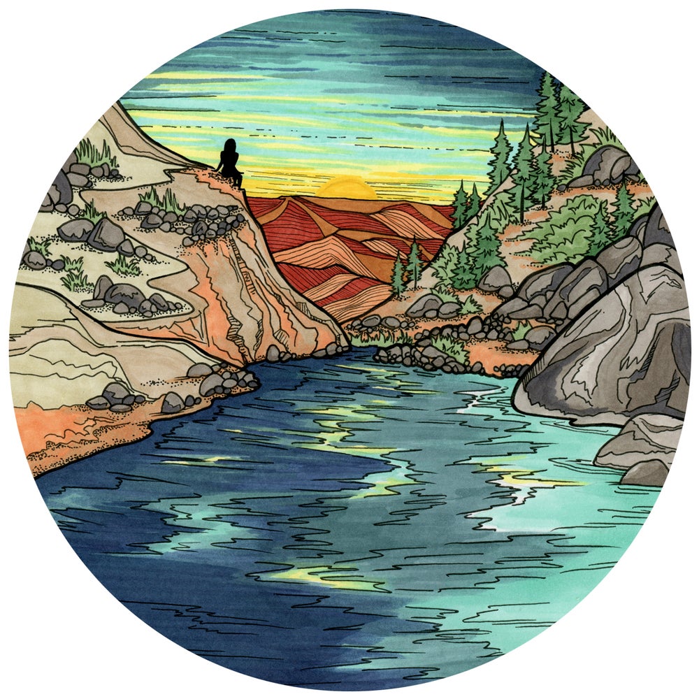 River Woman sticker