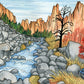Smith Rock Gorge greeting card
