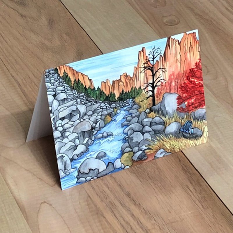 Smith Rock Gorge greeting card