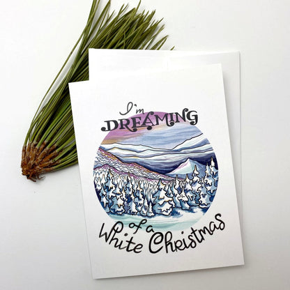 White Christmas holiday card